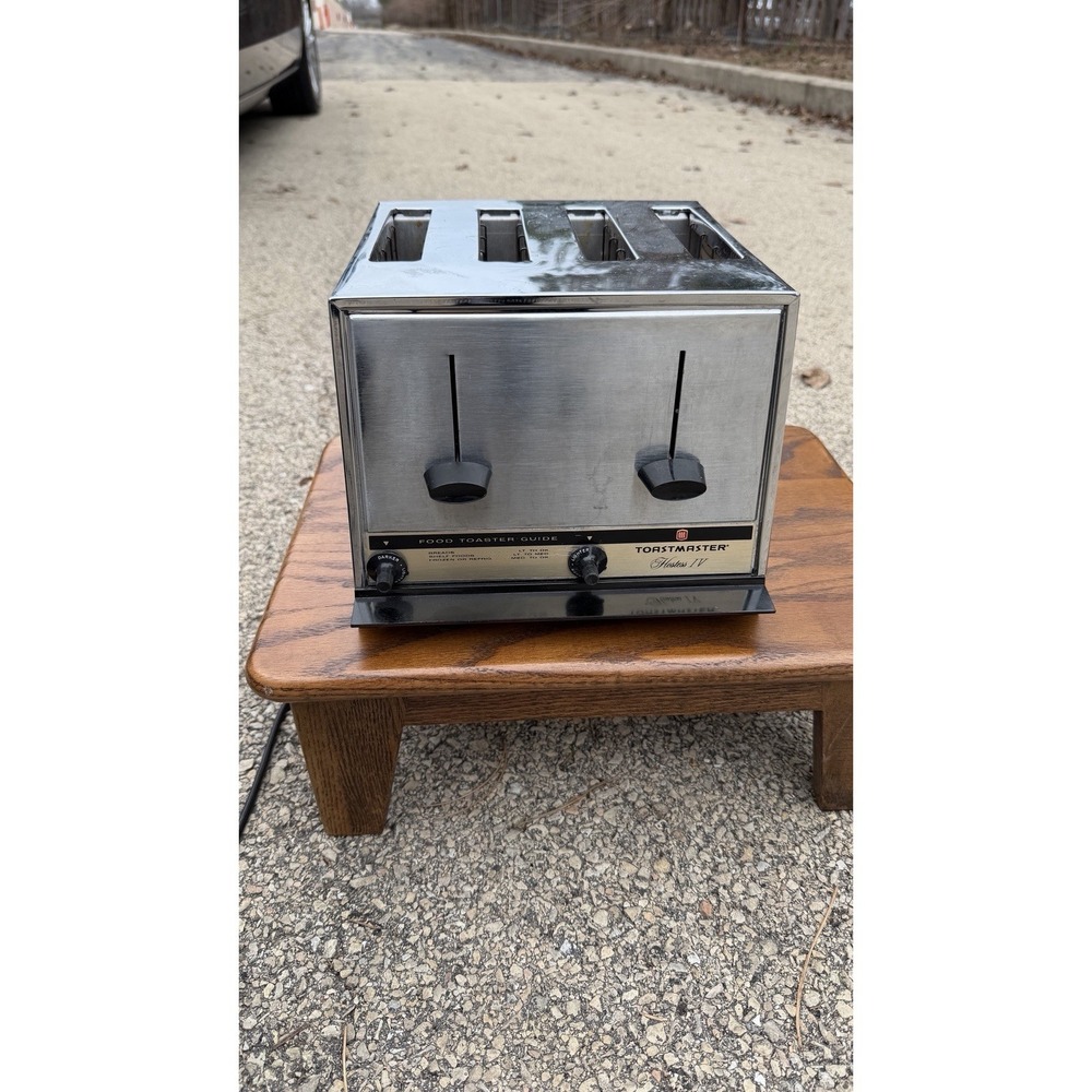 Toastmaster Hostess IV 4 Slice Toaster Tested Works Stainless